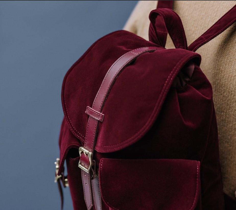 RUSH SALE!! Herschel velvet backpack, Women's Fashion, Bags & Wallets, Backpacks on Carousell