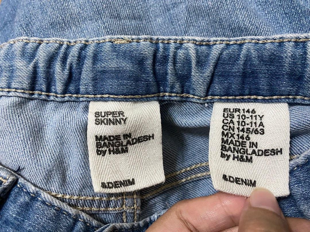 H and m online light blue jeans