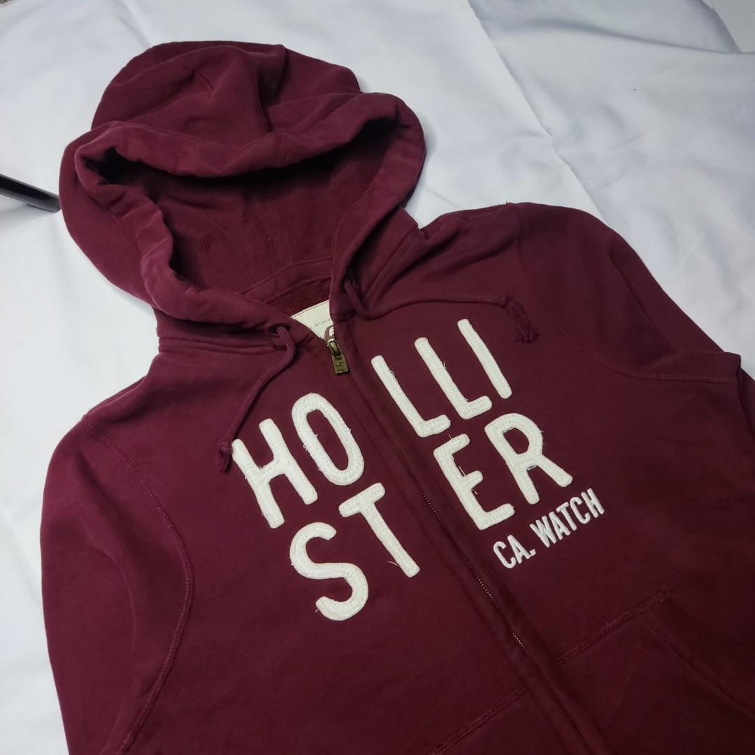 Maroon hollister hoodie top