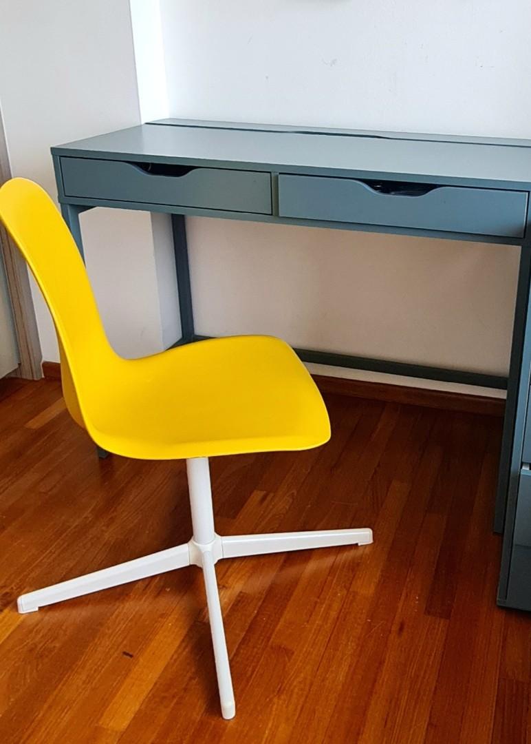 IKEA ALEX Desk with chair, Furniture & Home Living, Furniture, Tables