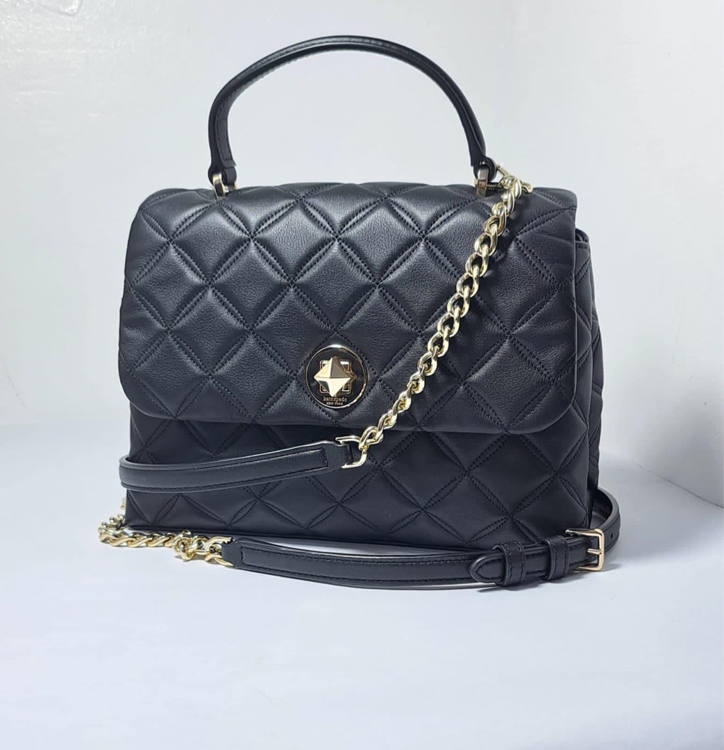 KATE SPADE NATALIA TOP HANDLE BLACK XBODY on Carousell