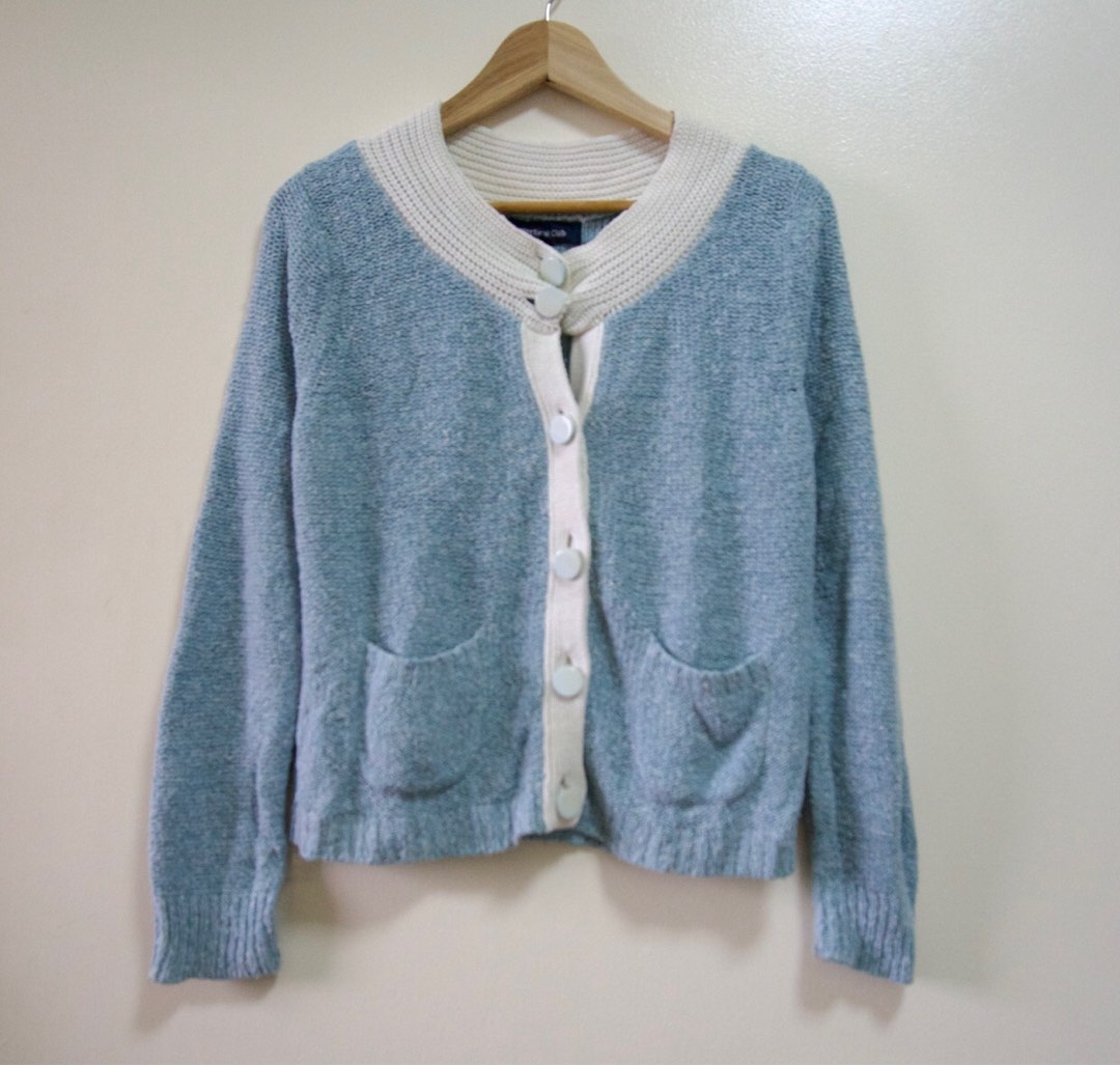 Light Blue Cardigan, Women's Fashion, Coats, Jackets and Outerwear on