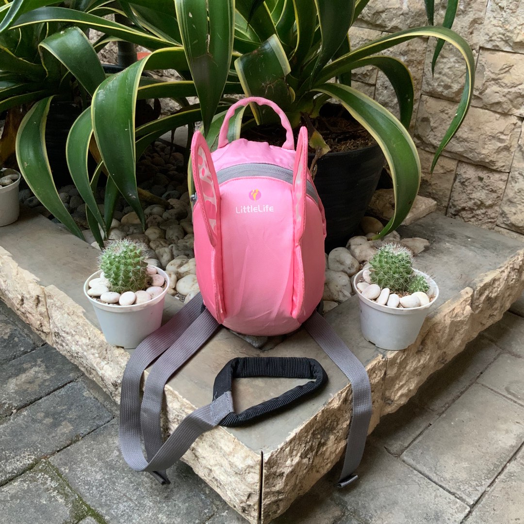 LITTLE LIFE BUTTERFLY PINK TODDLER BACKPACK WITH REIN, Bayi Anak