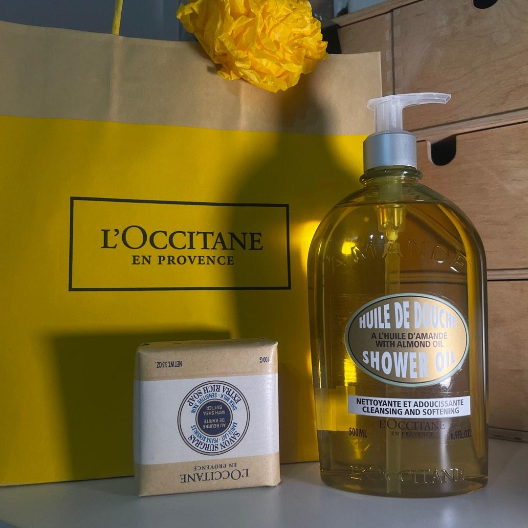 Loccitane Almond Shower Oil (500ml) & Extra Rich Soap (100g), Beauty