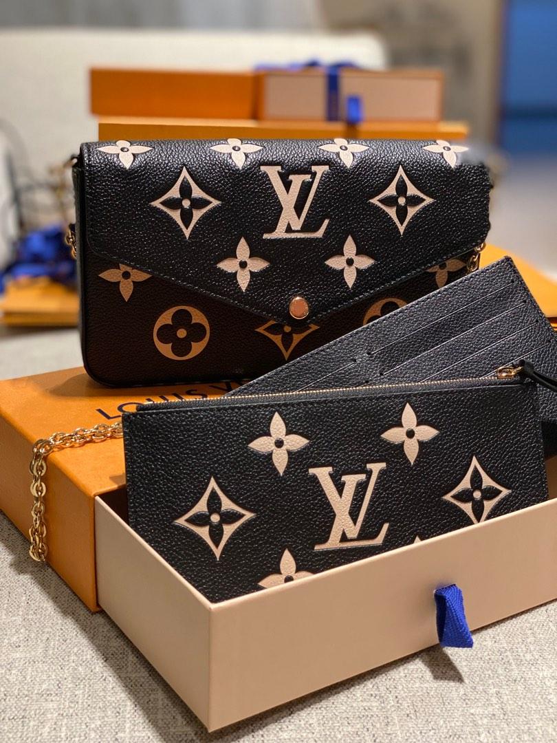 Louis Vuitton Felicie Pochette Monogram Empreinte Leather Neutral 2390912