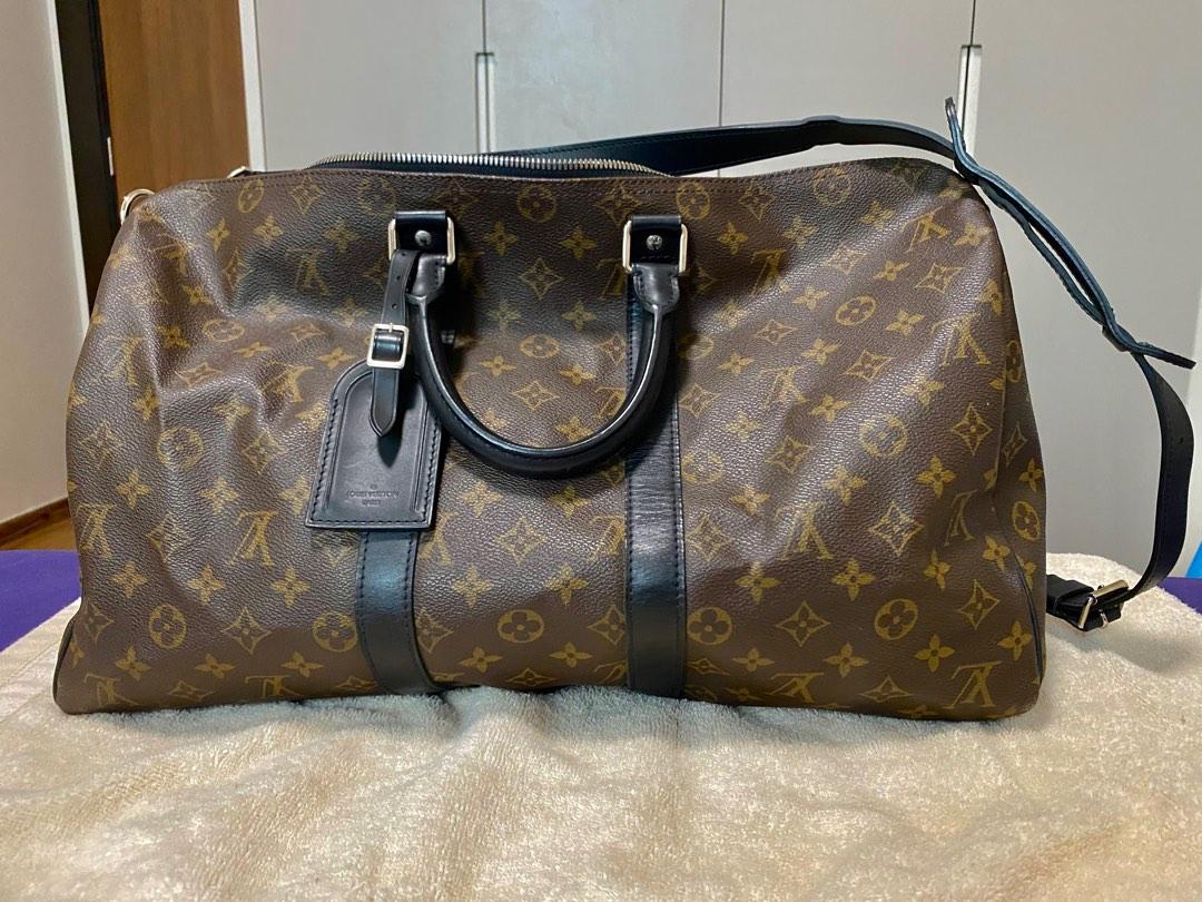 Gorgeous Authentic Louis Vuitton Macassar Monogram Keepall 45 B