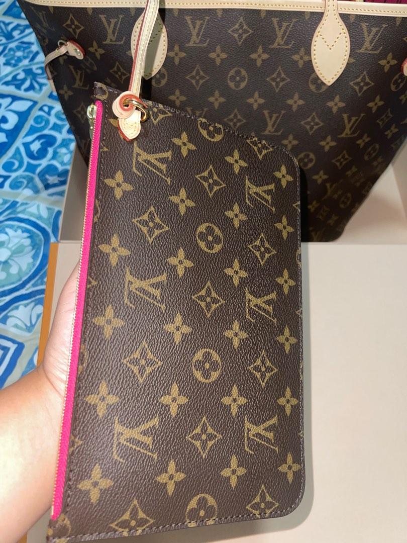 🔥NEW LOUIS VUITTON Neverfull MM Tote Bag Monogram Peony Pink