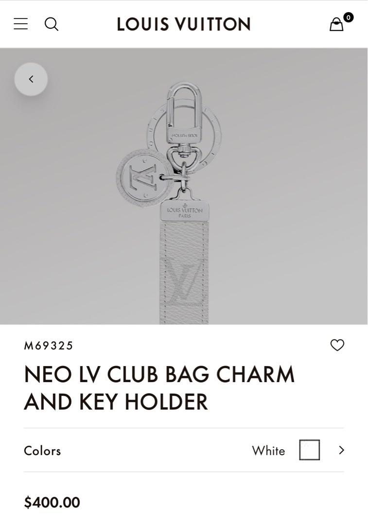 Louis Vuitton Neo LV Club Bag Charm and Key Holder White Monogram Canvas