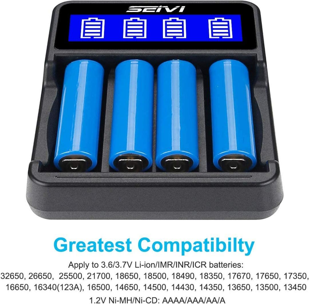 Universal Battery Charger For 3.7V Li-ion 18650, 26650, 21700, 18500, 18350, 16650 - View #9