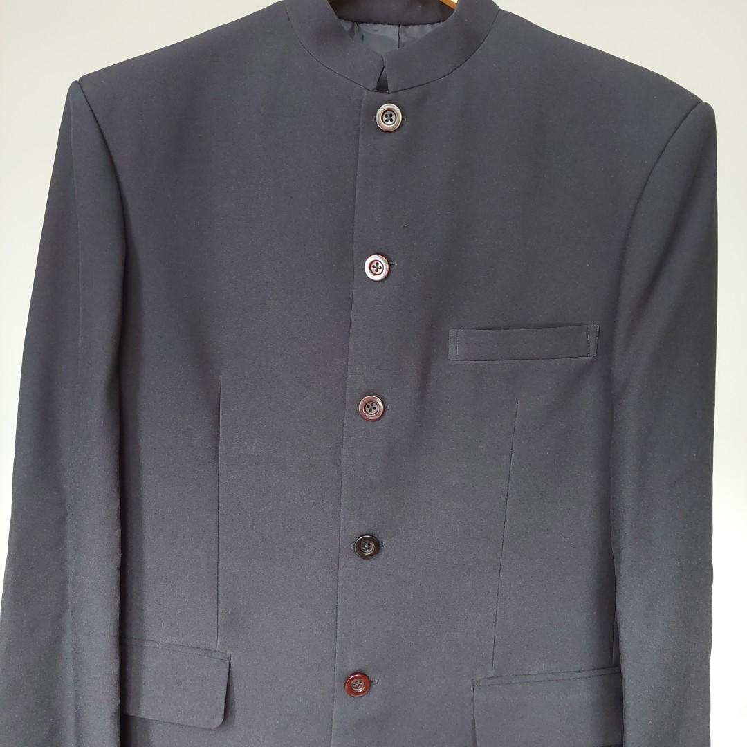 Chinese collar hot sale suit jacket