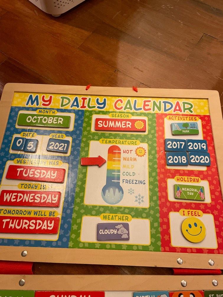 Melissa Doug Magnetic Calendar Hobbies Toys Toys Games on Carousell