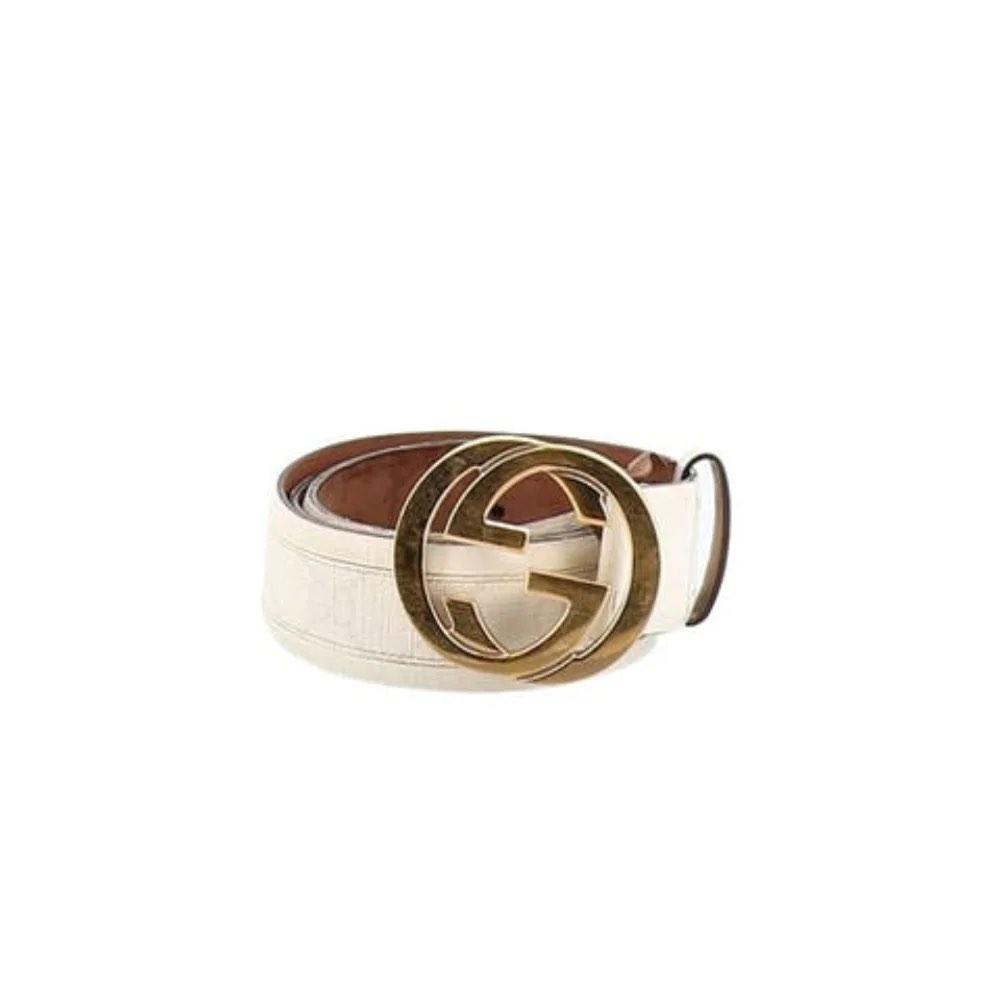 Mens gucci cheap belt white