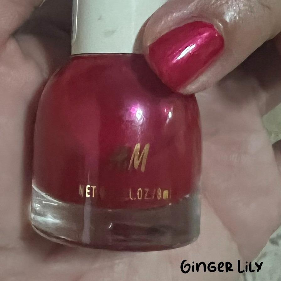 Nail Polish Bundle - H&M (Category: Hands & Nails) located in Muntinlupa City. Submitted by cherelune (Listing ID 1188966472, Image 3). Description: Used Please note that these are used nail polishes that have been stored a while. Kindly read descriptions carefully before purchasing. Used nail polish bundle including: - H&M Nail Polish in Ginger Lily (used once) - H&M Nail Polish in Purpleheart Pearl (used once) Swatch for Purpleheart Pearl taken