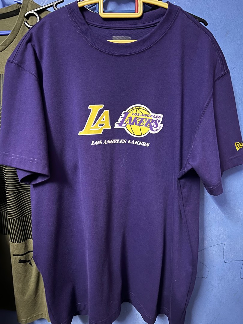 New Era - LA Lakers NBA Baseball Jersey Grey T-Shirt - Grey