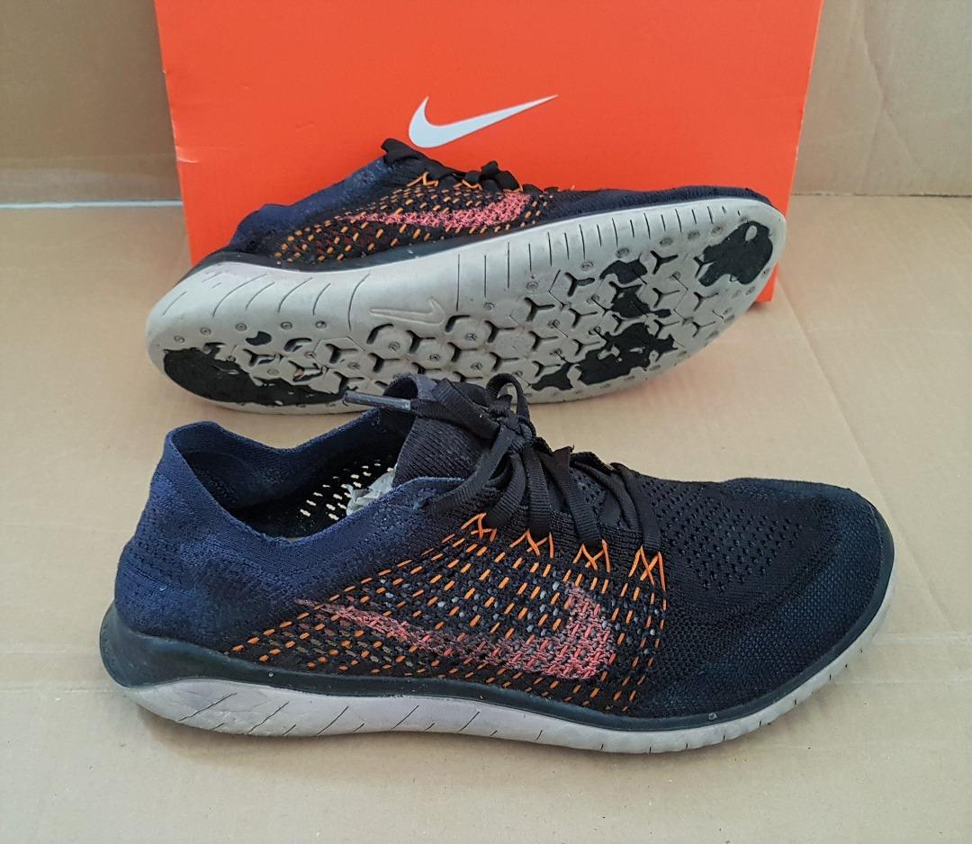 Nike free rn flyknit 2018 black flash crimson orange peel sale