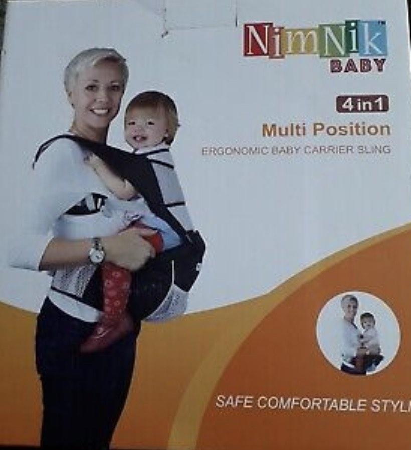 NimNik Ergonomic Hip Seat Baby Carrier Black
