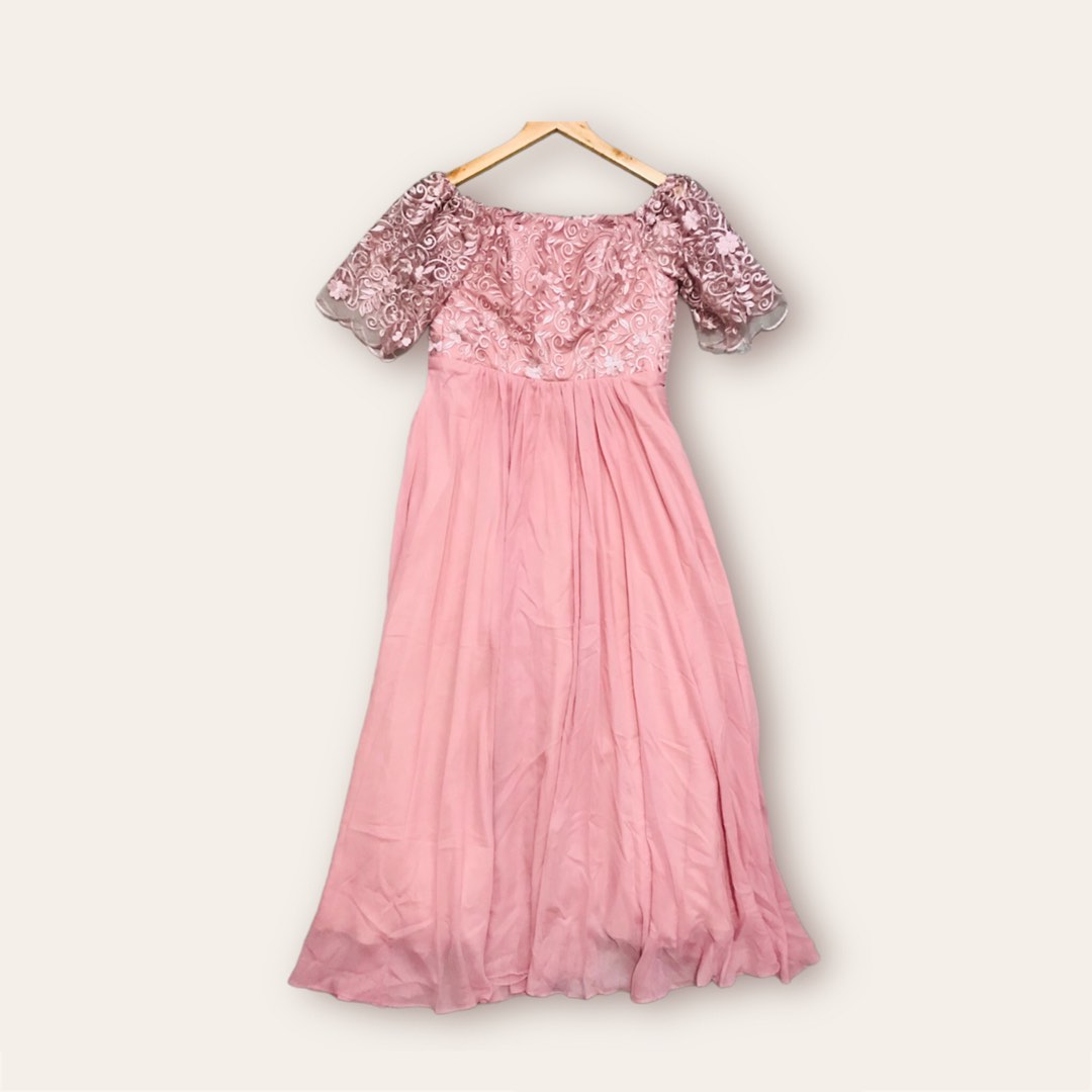 Old Rose color Gown for bridesmaid/abay/wedding, Women's Fashion