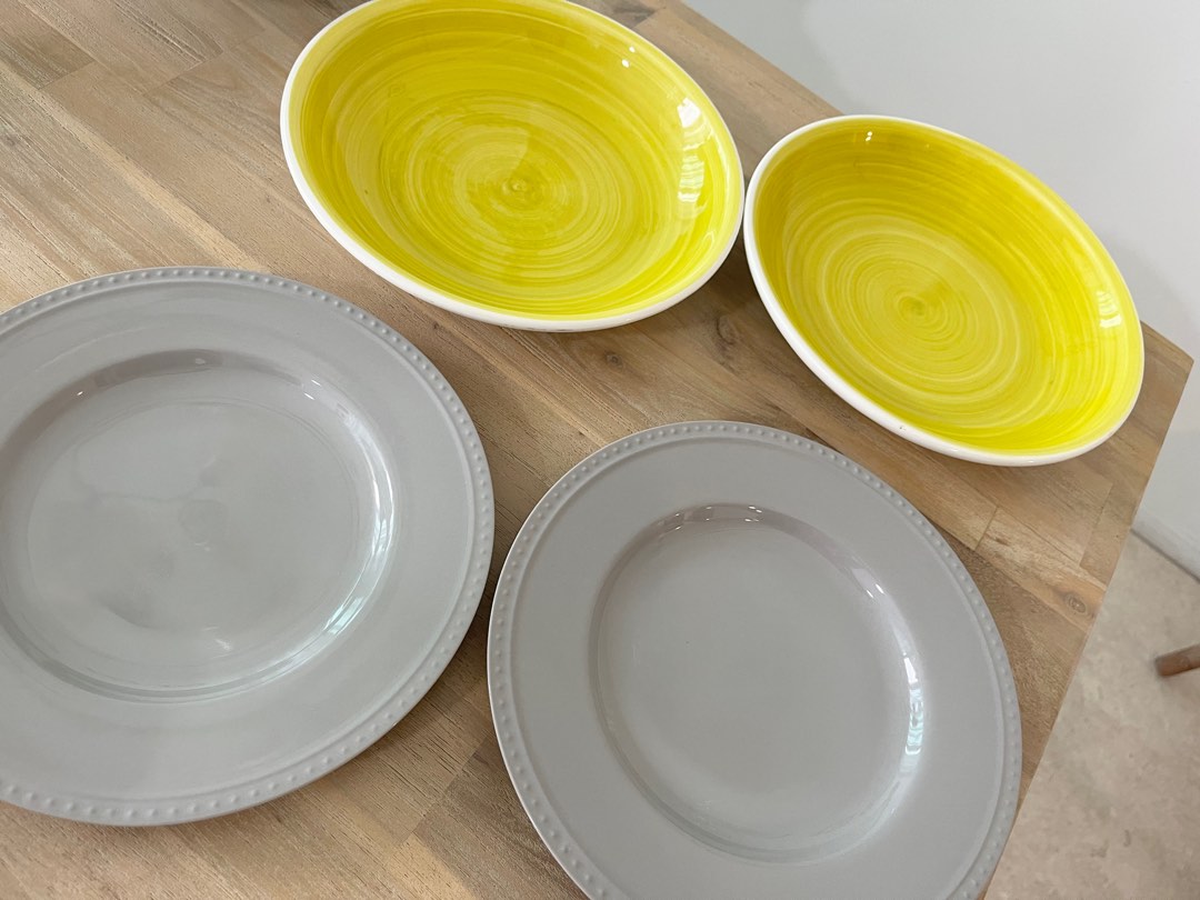 pair plates set Crate&Barrel/Zara Home, Furniture & Home Living