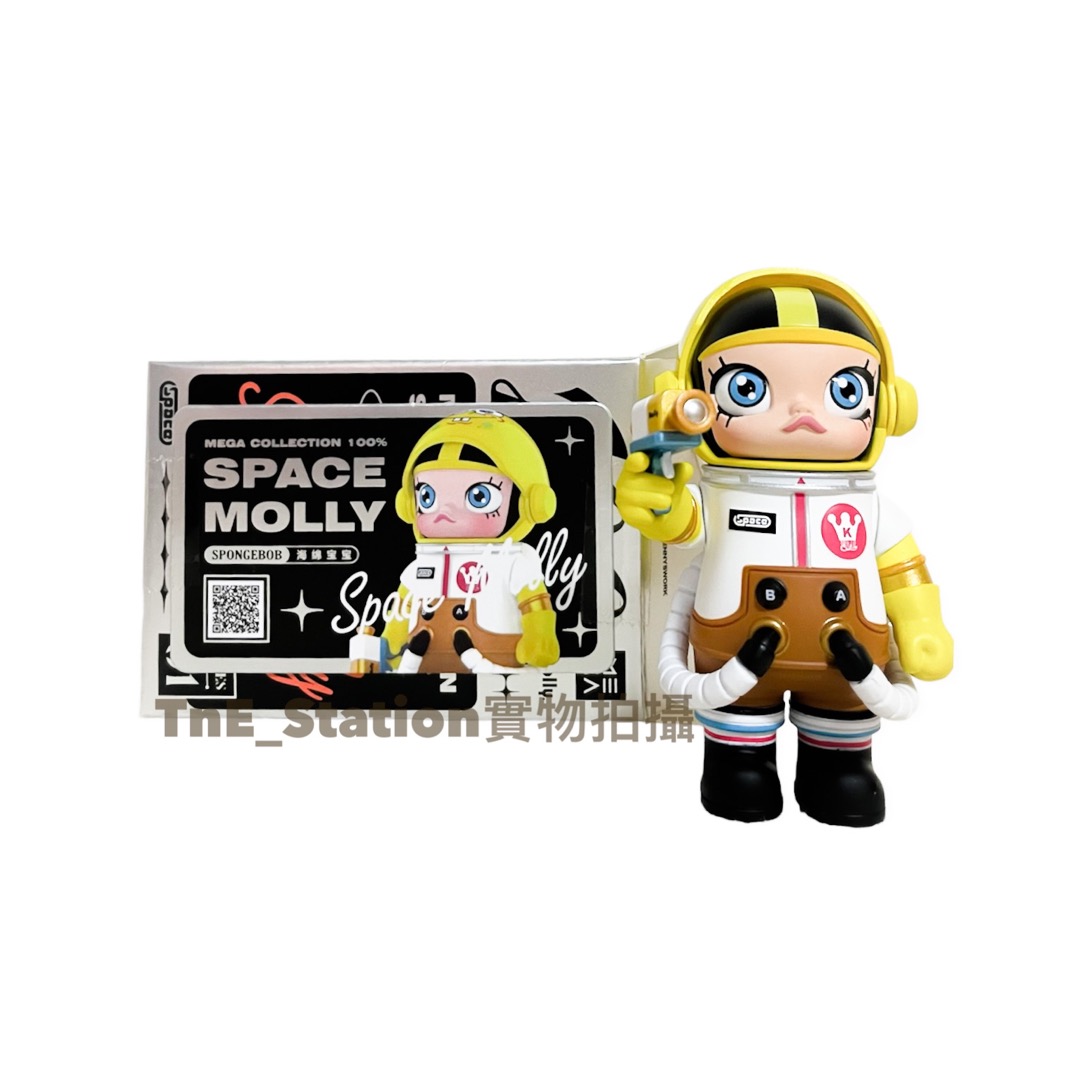 Pop Mart Mega Space Molly 100%周年珍藏系列盲盒  SpongeBob海綿寶寶