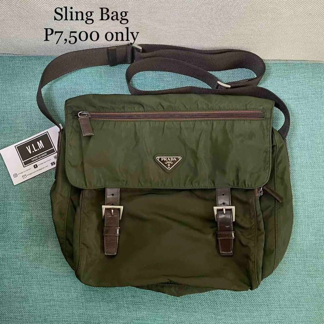 Prada Nylon Sling Bag, Luxury, Bags & Wallets on Carousell