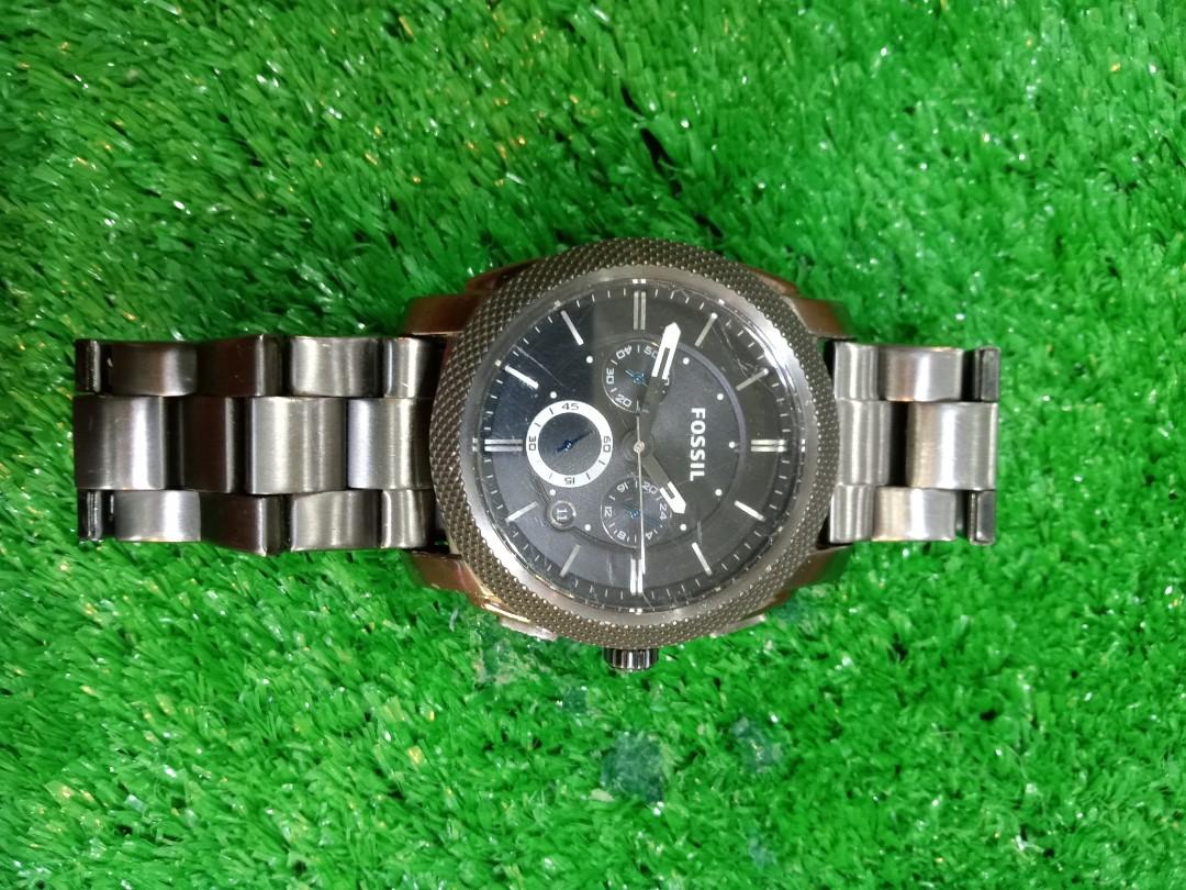 Preloved Fossil FS 4662 Men s Watch Quartz Date 50meter Stainless