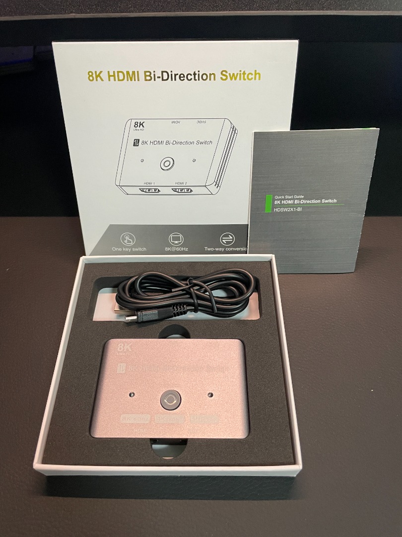 8K HDMI Switcher, BiDirection Switch, Support 4K, 5K, HDR, Mac