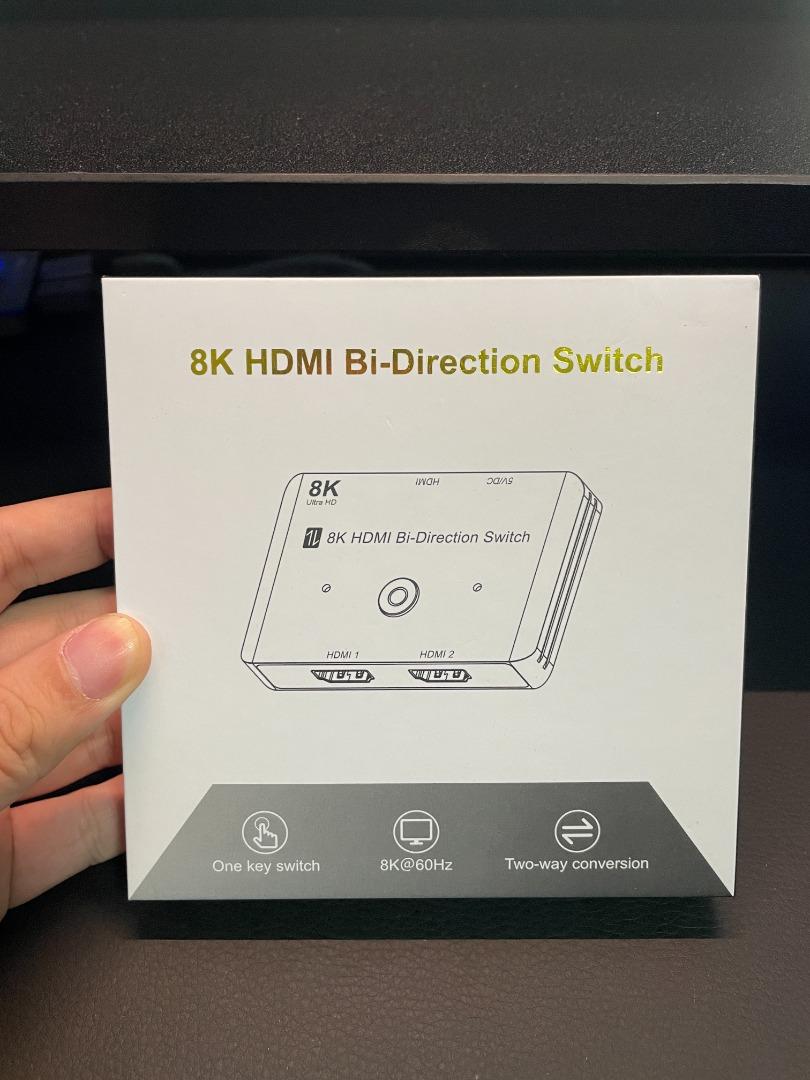 8K HDMI Switcher, BiDirection Switch, Support 4K, 5K, HDR, Mac