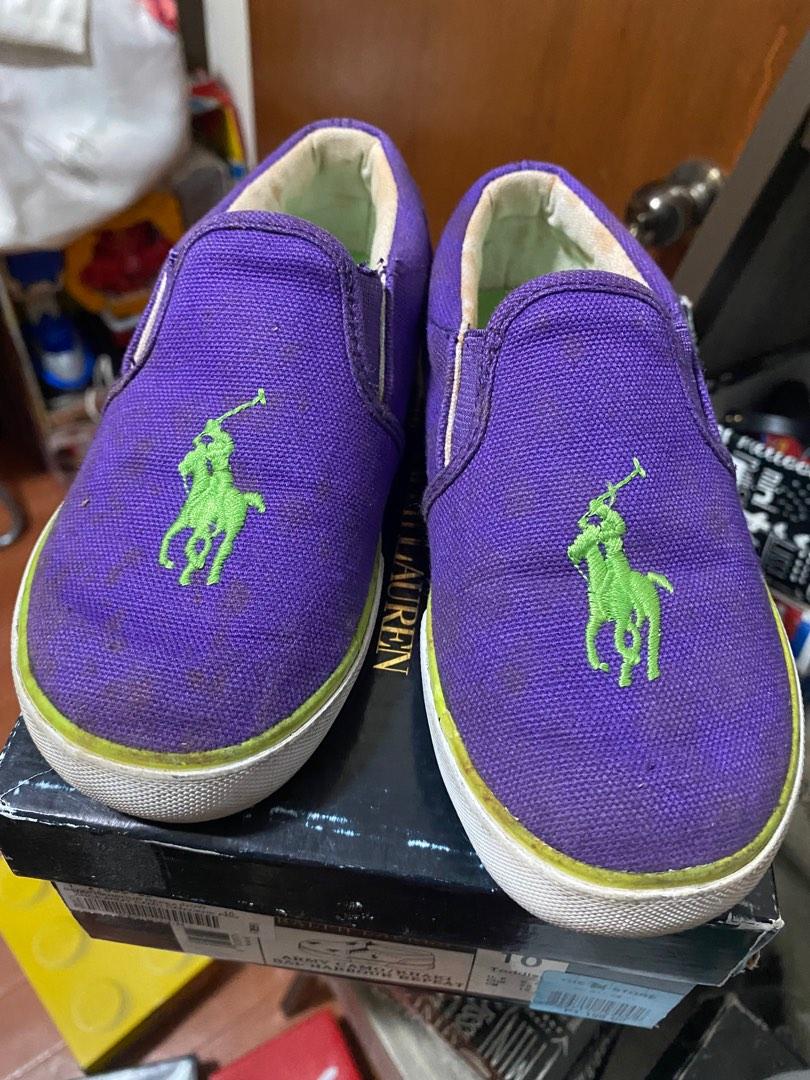 Ralph Lauren RL purple green Siena shoes US10 16cm, Babies & Kids, Babies &  Kids Fashion on Carousell