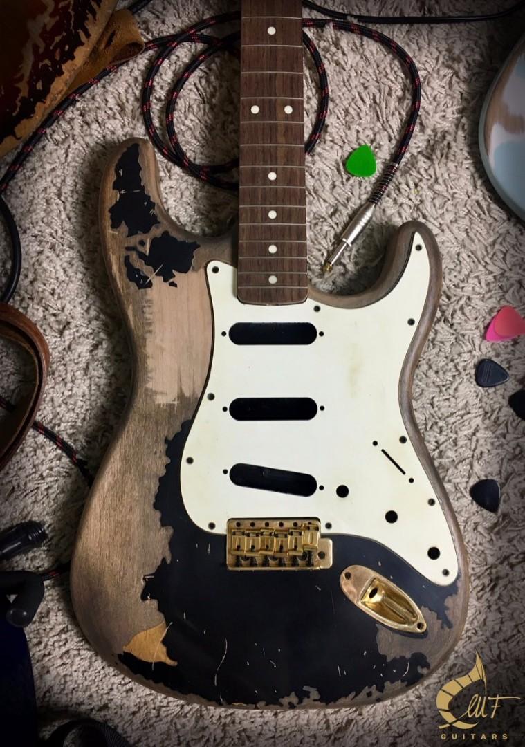 Relic Service for Electric Guitar, body relic signature guitar refinish