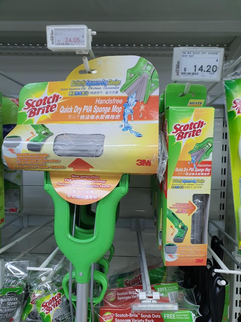 Scotch Brite Sponge Mop, Furniture & Home Living, Cleaning & Homecare