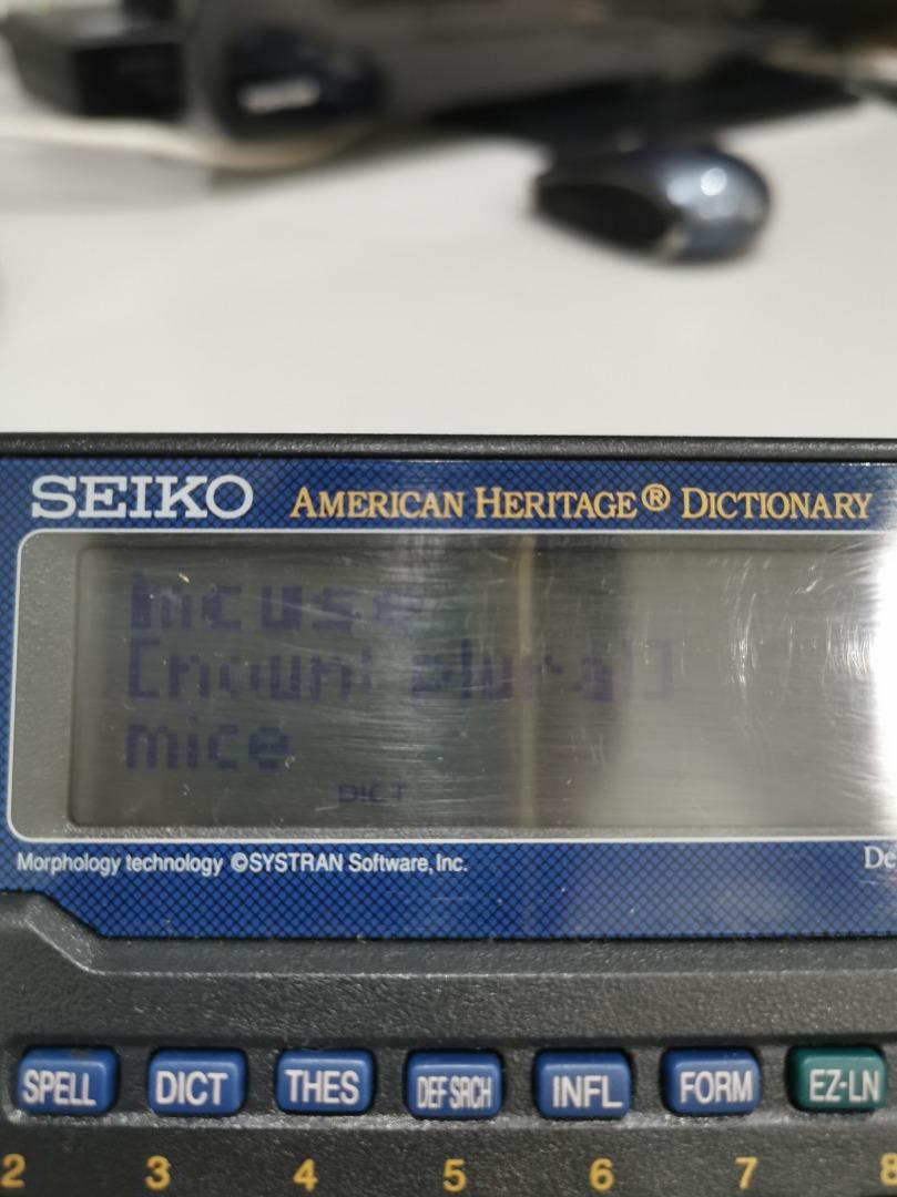 Seiko American Heritage Electric Dictionary, Hobbies & Toys, Collectibles &  Memorabilia, Vintage Collectibles on Carousell