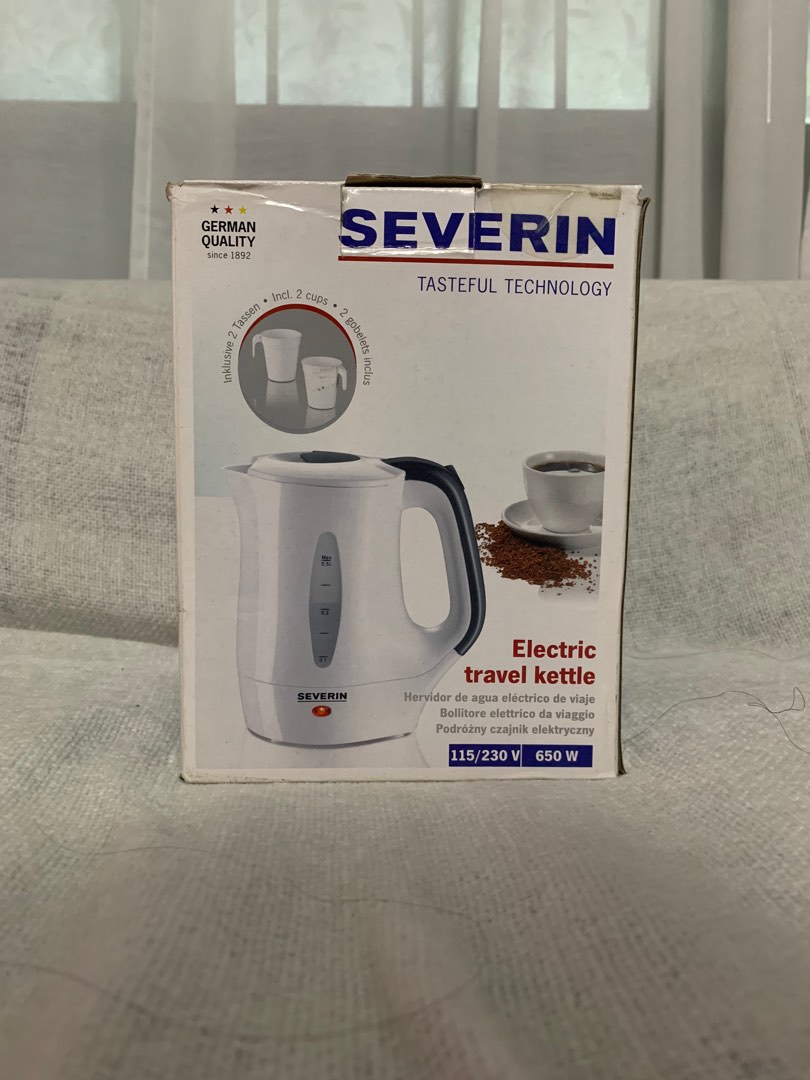 Severin electric travel kettle, TV & Home Appliances, Kitchen