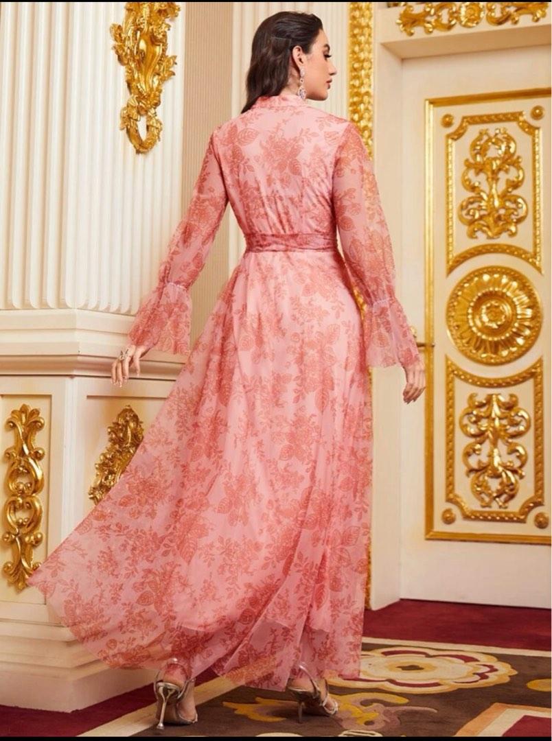 Shein floral lace bodice mesh dress deals