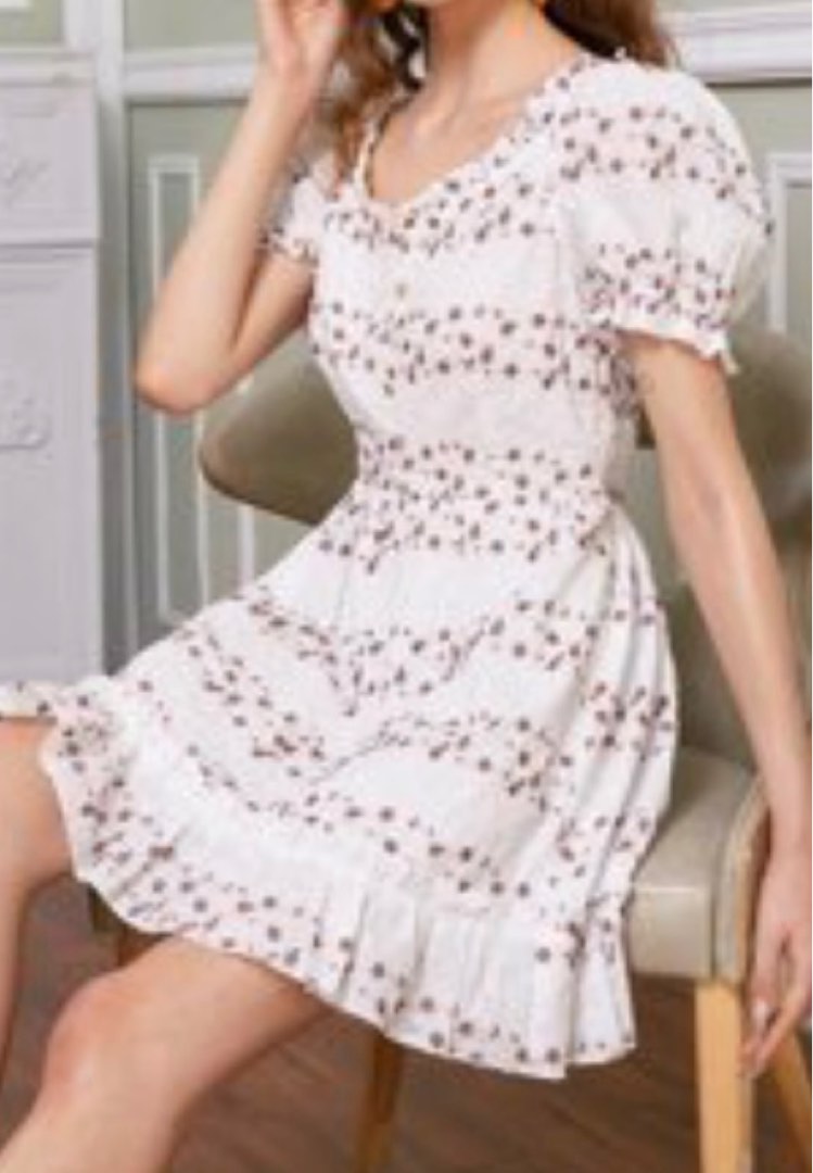 SHEIN White Floral Dress