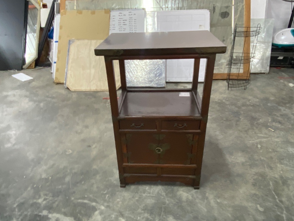 (S)Solid Wood Display Side Table / Meja Sisi Paparan Kayu Pepejal