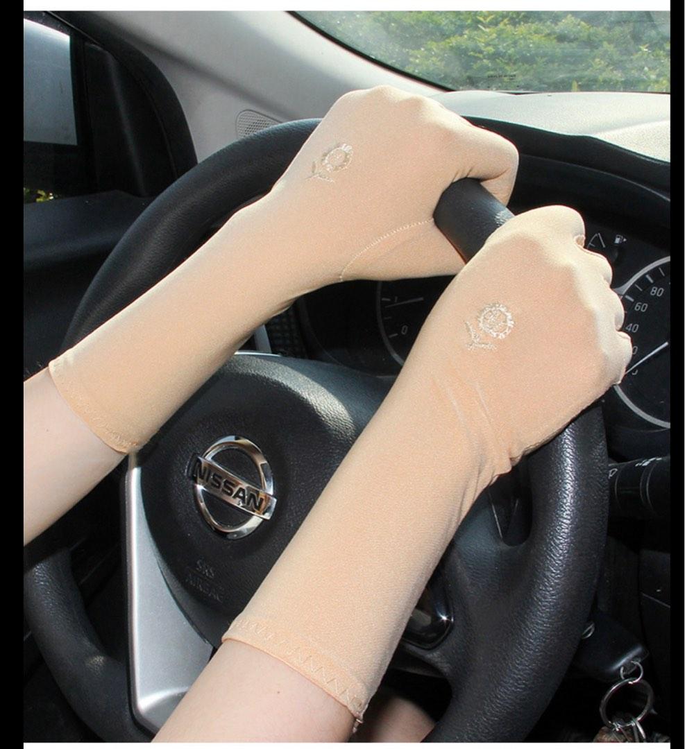 sun protection riding gloves women's thin embroidery daily work
