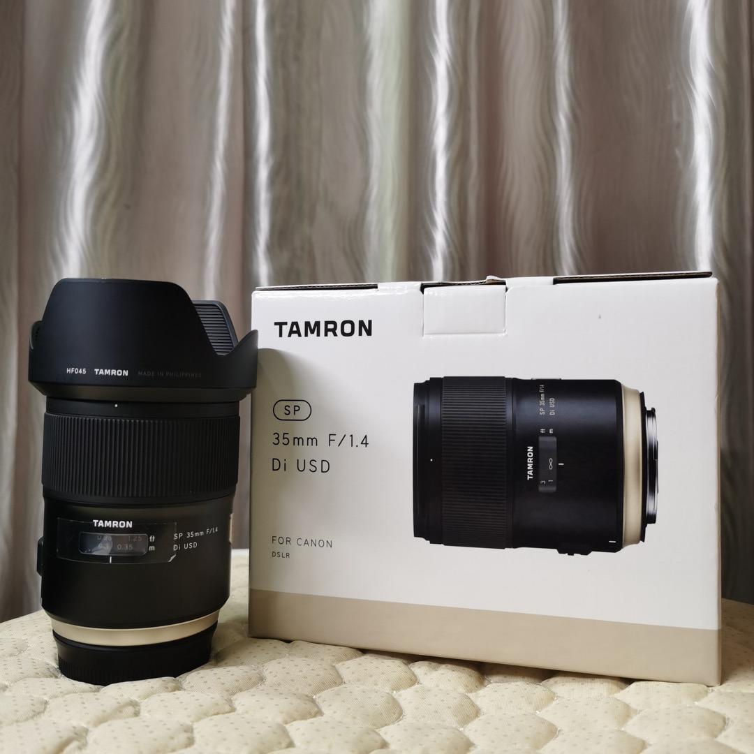 レンズ(単焦点)[美品] Tamron sp35mm f1.4 for canon おまけ付き ...