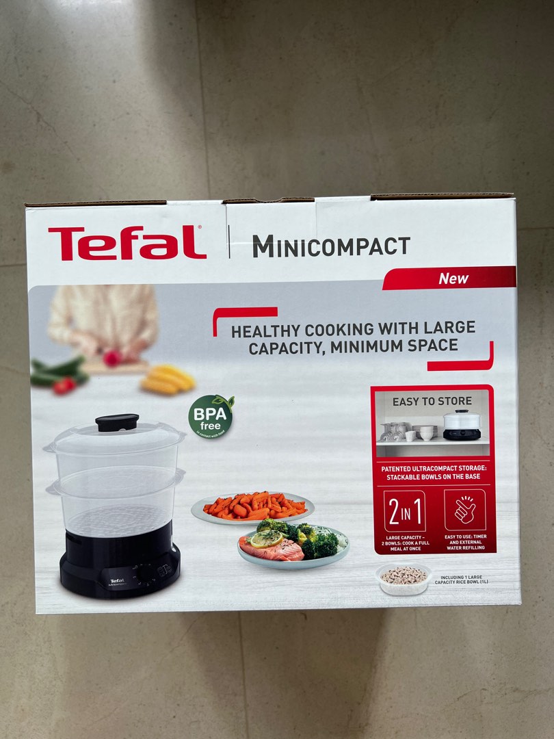 Tefal mini compact food steamer, TV & Home Appliances, Irons & Steamers