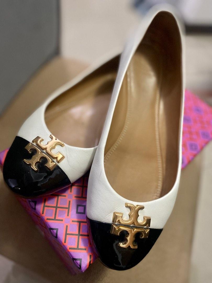 Tory Burch Everly Flats black white size 8, Women's Fashion, Footwear, Flats  & Sandals on Carousell