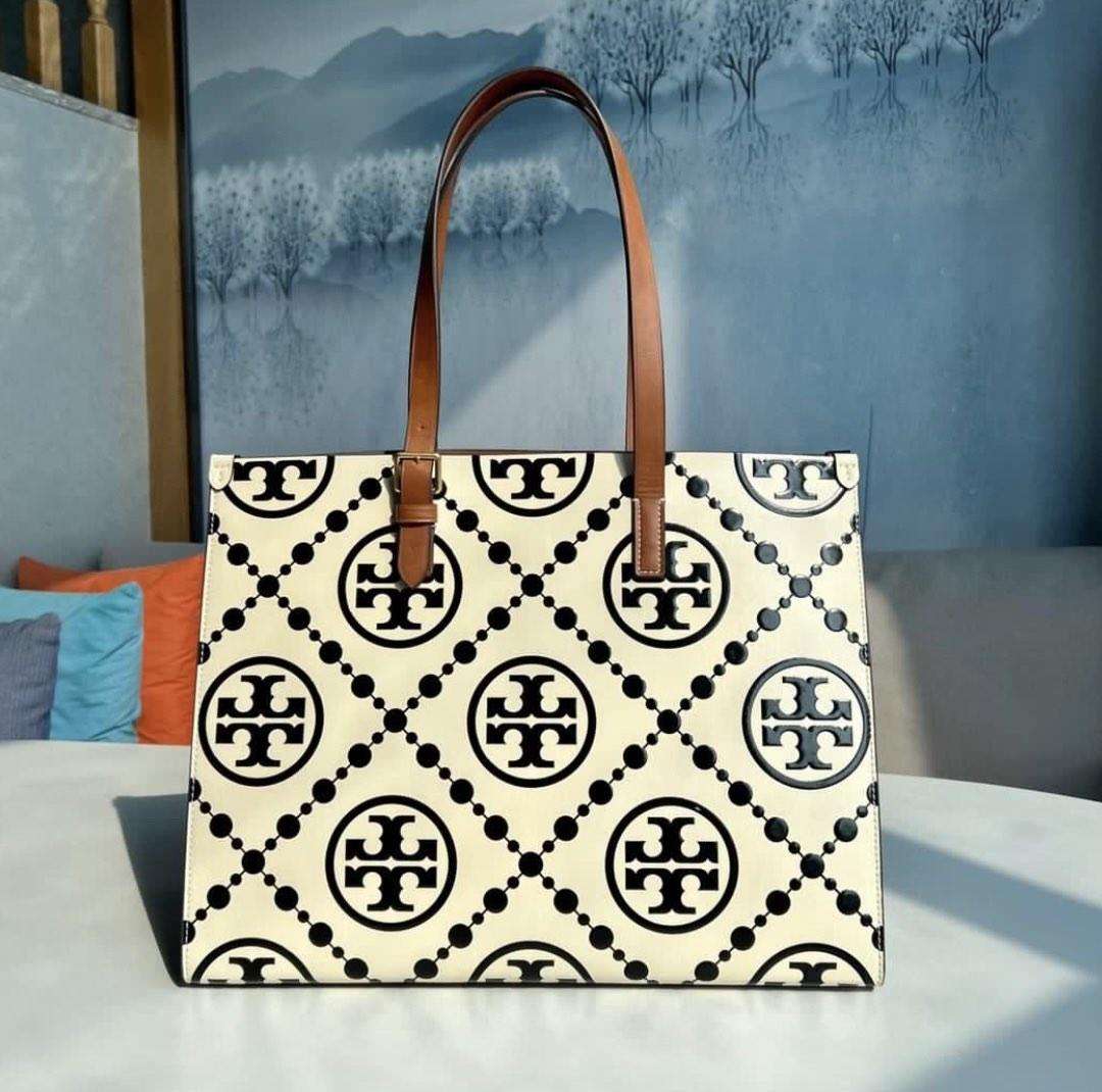 Tory Burch T Monogram Jacquard Barrel Shoulder Bag, Women's Fashion, Bags &  Wallets, Shoulder Bags on Carousell