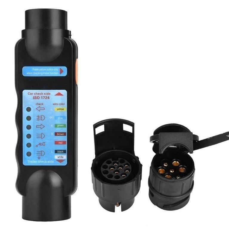 Trailer Socket Tester, Akozon Trailer Lighting Testing Device 12V 7Pin ...