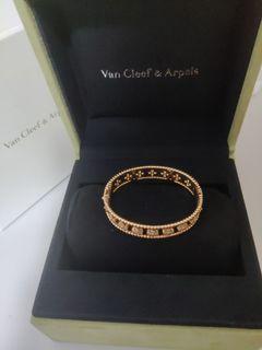VCA Perlee clovers bracelet Rose Gold 18k, Diamonds