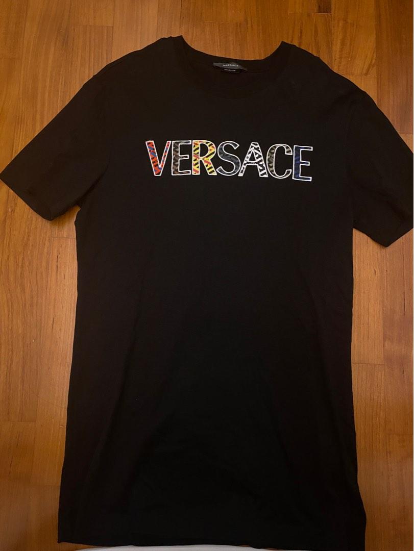 Versace Logo Mens Tshirt, Men's Fashion, Tops Sets, Tshirts