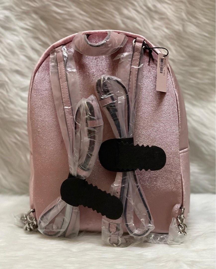 Pink velvet backpack victoria's secret on sale