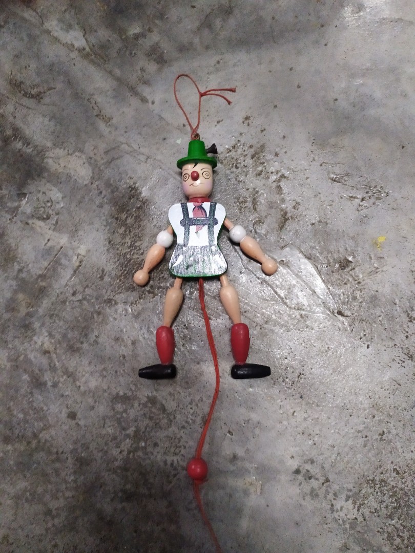Vintage 60s Wooden Pull String Puppet, Hobbies & Toys, Collectibles ...