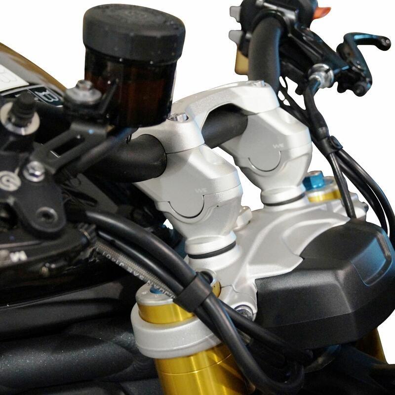 VOIGT Handlebar Riser 30mm High with 20mm Offset for TRIUMPH Speed Triple / Twin / Scrambler