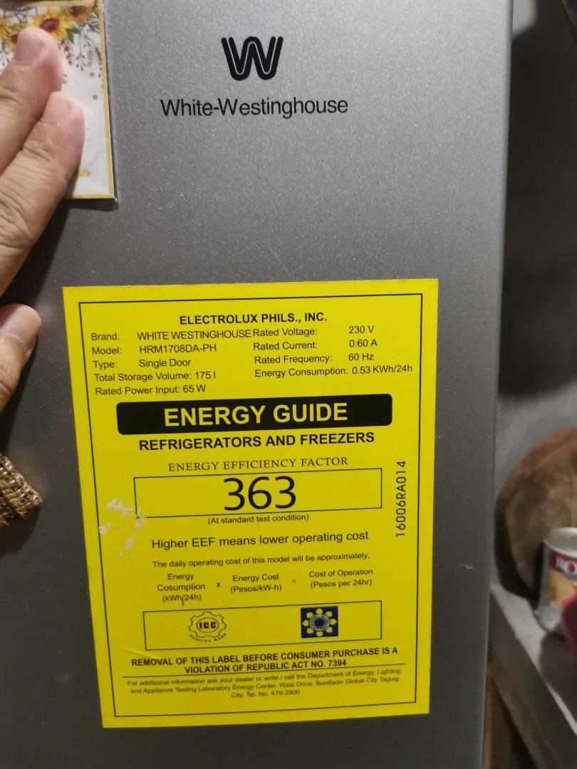 White westinghouse, TV & Home Appliances, Kitchen Appliances