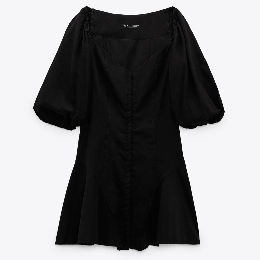 ZARA Corset Puff Sleeve Mini Dress, Women's Fashion, Dresses & Sets