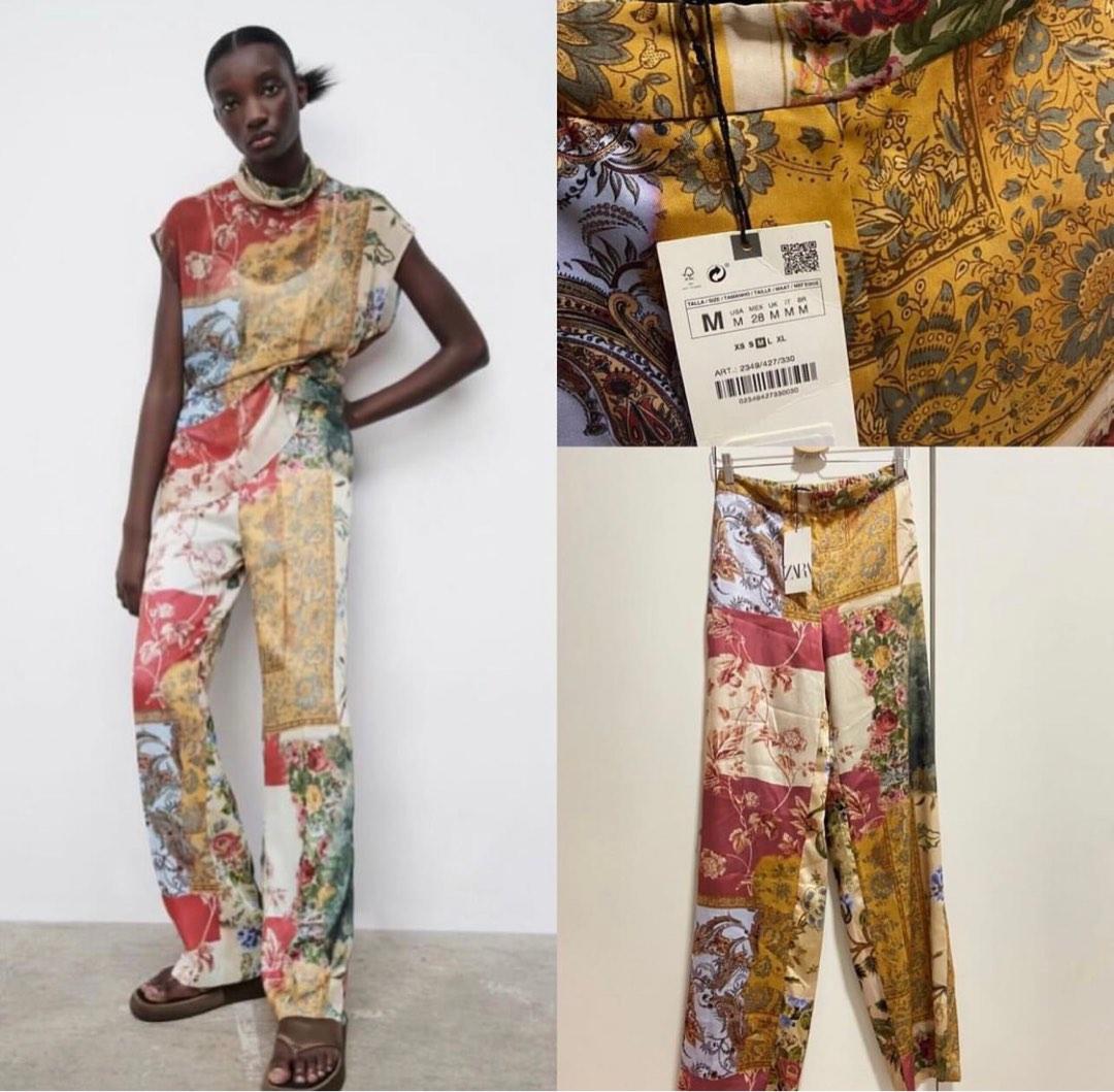 Zara printed pants (nwt), Women's Fashion, Bottoms, Jeans & Leggings on  Carousell