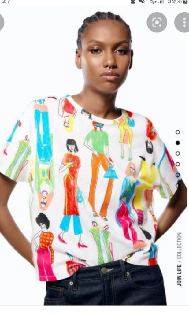 Endeløs vinkel foder Zara t-shirt shirt printed women, Women's Fashion, Tops, Shirts on Carousell